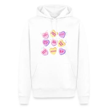 Pregnancy New Mom Candy Heart Cute Baby Reveal - Sweat à capuche Premium bio Homme - blanc - Devant - Nico (187cm)