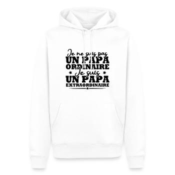 Je suis un papa extraordinaire, Humour cadeau papa - Sweat à capuche Premium bio Homme - blanc - Devant - Nico (187cm)