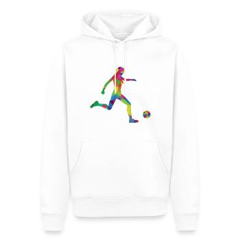 Soccer Girls Soccer Jersey - Men’s Premium Organic Hoodie - white - Front - Nico (187cm)