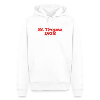 St Tropez 1978 - Männer Premium Bio Hoodie - Weiß - Vorne - Nico (187cm)