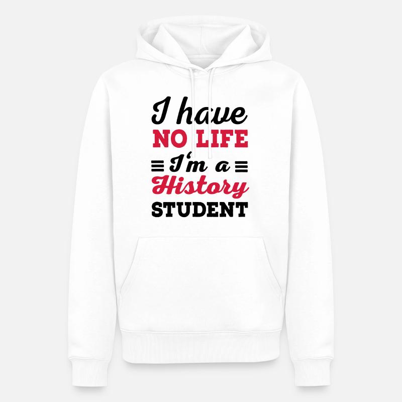 Geschichte - Männer Premium Bio Hoodie - Weiß