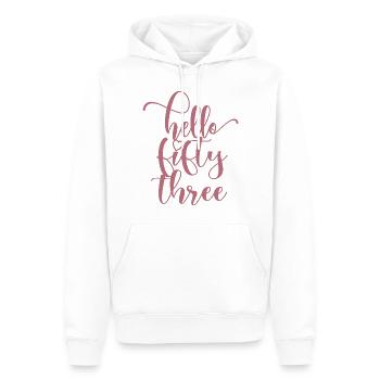 Hallo Dreiundfünfzig süßer 53 Jahre alter Geburtstag - Männer Premium Bio Hoodie - Weiß - Vorne - Nico (187cm)