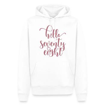 Bonjour Soixante-dix huit mignons anniversaire de 78 ans - Sweat à capuche Premium bio Homme - blanc - Devant - Nico (187cm)