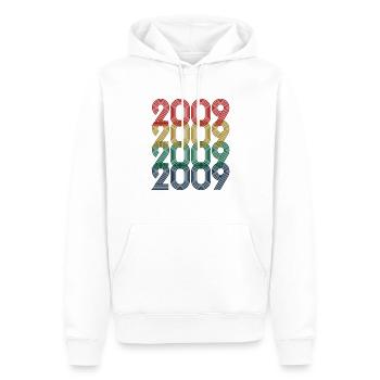 Cool Retro 2009, 14 Jahre alt, 14. Geburtstag Teens - Männer Premium Bio Hoodie - Weiß - Vorne - Nico (187cm)