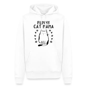 Chat Maman Chat Amoureux Chat Maman - Drôle - Sweat à capuche Premium bio Homme - blanc - Devant - Nico (187cm)