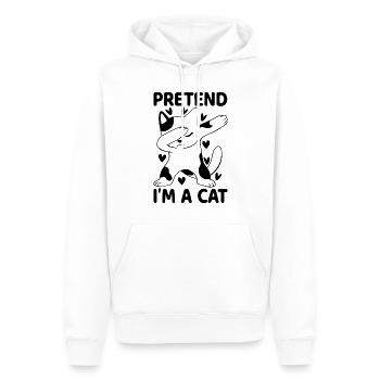 Cat owner I pretend to be a cat - Men’s Premium Organic Hoodie - white - Front - Nico (187cm)