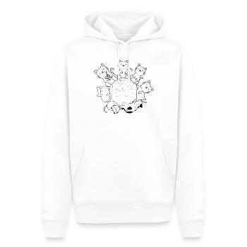 Cats On Earth I Cat Lovers Cats on Earth - Ni - Men’s Premium Organic Hoodie - white - Front - Nico (187cm)