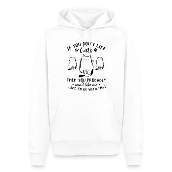 Amoureux des chats Propriétaires de chats Chats mignons - - Sweat à capuche Premium bio Homme - blanc - Devant - Nico (187cm)