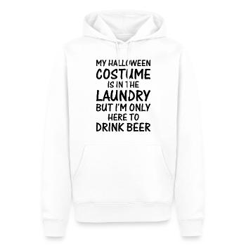 Mon costume d’Halloween est dans la lessive, mais je - Sweat à capuche Premium bio Homme - blanc - Devant - Nico (187cm)