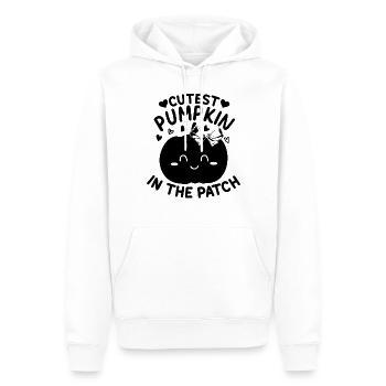 Citrouille la plus mignonne de la famille Halloween - Sweat à capuche Premium bio Homme - blanc - Devant - Nico (187cm)