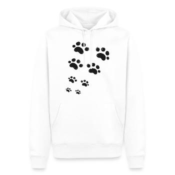 J aime mon chien - Sweat à capuche Premium bio Homme - blanc - Devant - Nico (187cm)