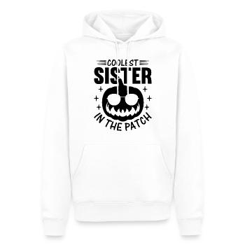 Halloween Coolest Sister dans le Patch I Sister Pum - Sweat à capuche Premium bio Homme - blanc - Devant - Nico (187cm)