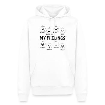 Halloween Pumpkin My Feelings Funny Pumpkins - Men’s Premium Organic Hoodie - white - Front - Nico (187cm)