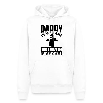 Halloween Daddy is my Name Halloween is my Game - Männer Premium Bio Hoodie - Weiß - Vorne - Nico (187cm)