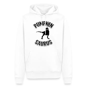 Halloween Dinosaur with Pumpkin I Funny Pumpkin Sa - Men’s Premium Organic Hoodie - white - Front - Nico (187cm)