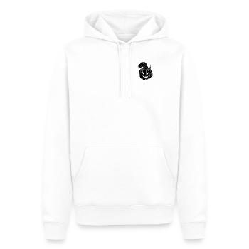 Halloween Pumpkin Dino Funny Pumpkin Dinosaur - Men’s Premium Organic Hoodie - white - Front - Nico (187cm)
