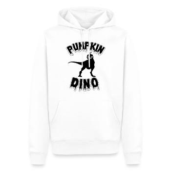 Halloween Pumpkin Dino I Funny Pumpkin Dinosaur - Men’s Premium Organic Hoodie - white - Front - Nico (187cm)