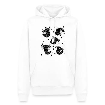 Axolotl Many Axolotls Kawaii Axolotls - Men’s Premium Organic Hoodie - white - Front - Nico (187cm)