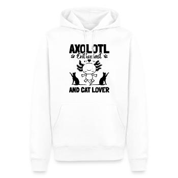 Kawaii Axolotl Axolotl Enthusiast And Cat Lover - Männer Premium Bio Hoodie - Weiß - Vorne - Nico (187cm)