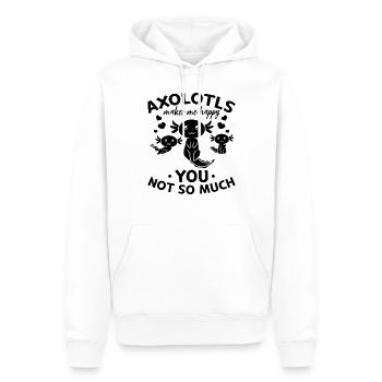 Axolotls Makes Me Happy You Not So Much - Axolotl - Men’s Premium Organic Hoodie - white - Front - Nico (187cm)