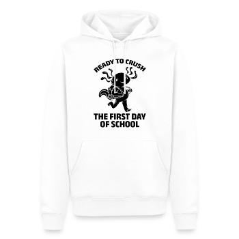 Ready To Crush The First Day Of School - Männer Premium Bio Hoodie - Weiß - Vorne - Nico (187cm)