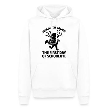 Ready To Crush The First Day Of Schoolotl - Männer Premium Bio Hoodie - Weiß - Vorne - Nico (187cm)