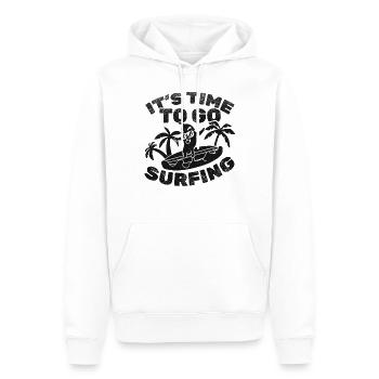 Surfer It's Time To Go Surfing - Surfer - Men’s Premium Organic Hoodie - white - Front - Nico (187cm)