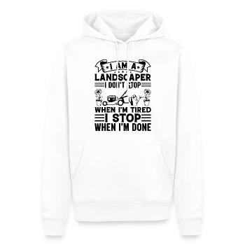 Landscaping Gardening Gardener - Plant Garden Land - Men’s Premium Organic Hoodie - white - Front - Nico (187cm)