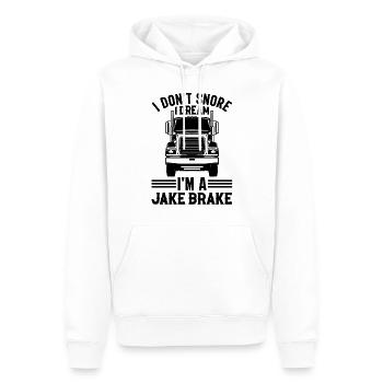 Truck Driver I Don't Snore I Dream I'm A Jake Brak - Men’s Premium Organic Hoodie - white - Front - Nico (187cm)
