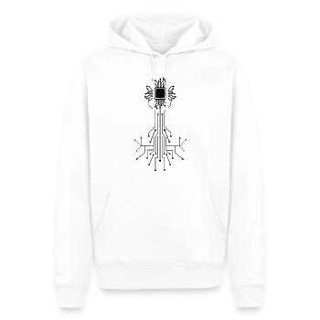 Anatomical Heart CPU Processor Computer Programmer - Men’s Premium Organic Hoodie - white - Front - Nico (187cm)