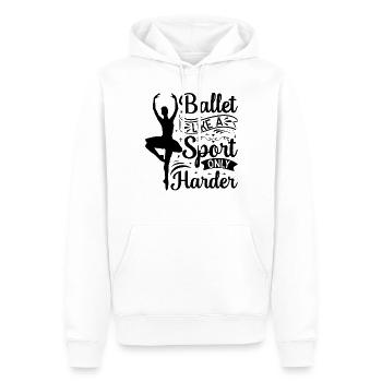 Ballet Like A Sport Only Harder - Ballerina Girl B - Men’s Premium Organic Hoodie - white - Front - Nico (187cm)