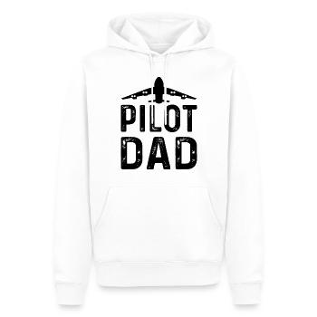 Pilot Daddy - Pilote d’avion d’aéroport Pilote d’avion D - Sweat à capuche Premium bio Homme - blanc - Devant - Nico (187cm)