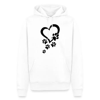 Dog Paw Heart Baby Dogs - Dog Paws Hearts Dog Paw - Männer Premium Bio Hoodie - Weiß - Vorne - Nico (187cm)