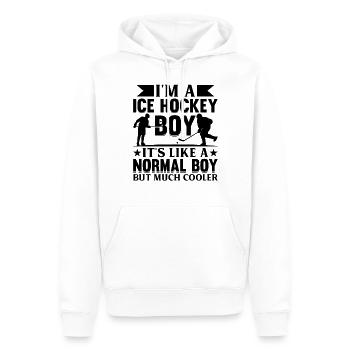 Ice Hockey Player Boys - Ice Hockey Kids Ice Hocke - Männer Premium Bio Hoodie - Weiß - Vorne - Nico (187cm)