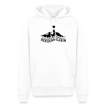 Trekking Alpenherz Berge Herz Alpen Wander - BERGK - Männer Premium Bio Hoodie - Weiß - Vorne - Nico (187cm)