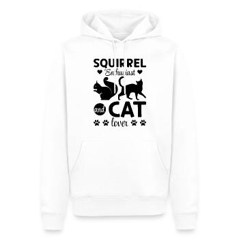 Cat Owner Squirrel Lover - Squirrel Enthusiast and - Men’s Premium Organic Hoodie - white - Front - Nico (187cm)