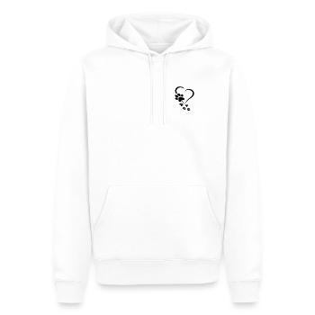 Dog Owner Dog Paw Heart - Dog Paws Hearts Dog Paw - Men’s Premium Organic Hoodie - white - Front - Nico (187cm)