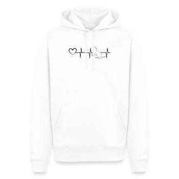 Otter Heartbeat Heart Otter Animal - Sea Otter Hea - Men’s Premium Organic Hoodie - white - Front - Nico (187cm)