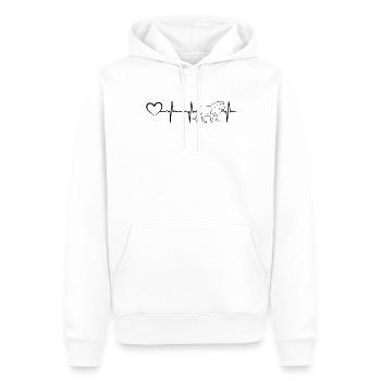 Lion Heartline Heart Lion Animal Lion Heartbeat Li - Männer Premium Bio Hoodie - Weiß - Vorne - Nico (187cm)