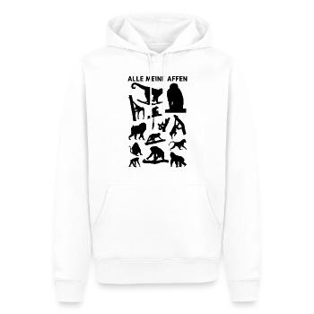 Affen Schimpanse Orang-Utan Affe - Alle Meine Affe - Männer Premium Bio Hoodie - Weiß - Vorne - Nico (187cm)