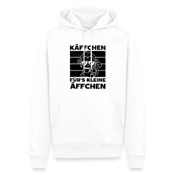 Käffchen für's Kleine Äffchen - Orang-Utan Affe - Männer Premium Bio Hoodie - Weiß - Vorne - Nico (187cm)