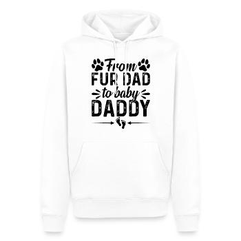 From Fur Dad To Baby Daddy - Pet Dog Daddy New Dad - Men’s Premium Organic Hoodie - white - Front - Nico (187cm)