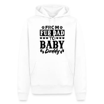 From Fur Dad To Baby Daddy - New Dad Dog Daddy To - Men’s Premium Organic Hoodie - white - Front - Nico (187cm)