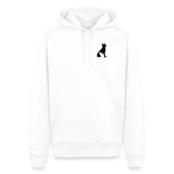 Dog & Cat Silhouette - Dog Owner Dog Lover Cat Lov - Männer Premium Bio Hoodie - Weiß - Vorne - Nico (187cm)