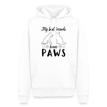 My Best Friends Have Paws - Dog Owner Cat Lover Do - Männer Premium Bio Hoodie - Weiß - Vorne - Nico (187cm)