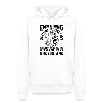 Engineer Engineering Gear Brain Technician Enginee - Männer Premium Bio Hoodie - Weiß - Vorne - Nico (187cm)