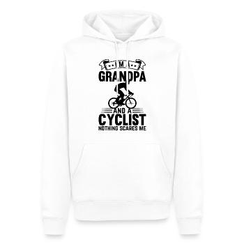 I'm A Grandpa And Cyclist Nothing Scares Me I Cycl - Männer Premium Bio Hoodie - Weiß - Vorne - Nico (187cm)