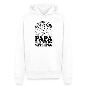 Du machst einen tollen Job Papa alles gute zum Vat - Männer Premium Bio Hoodie - Weiß - Vorne - Nico (187cm)