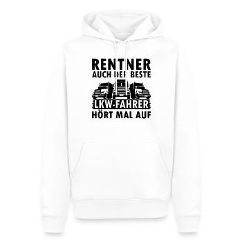 Kraftfahrer Pensionist Fernfahrer Opa - LKW-Fahrer - Männer Premium Bio Hoodie - Weiß - Vorne - Nico (187cm)