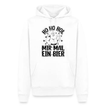 Weihnachten - Ho Ho Hol Mir Mal Ein Bier Weihnacht - Männer Premium Bio Hoodie - Weiß - Vorne - Nico (187cm)
